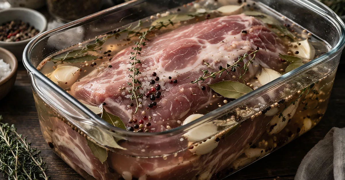 Wet brining meat