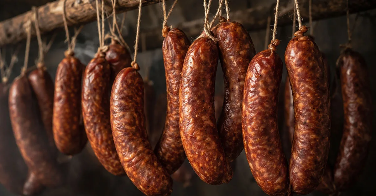 Hot-smoked sausage, kielbasa